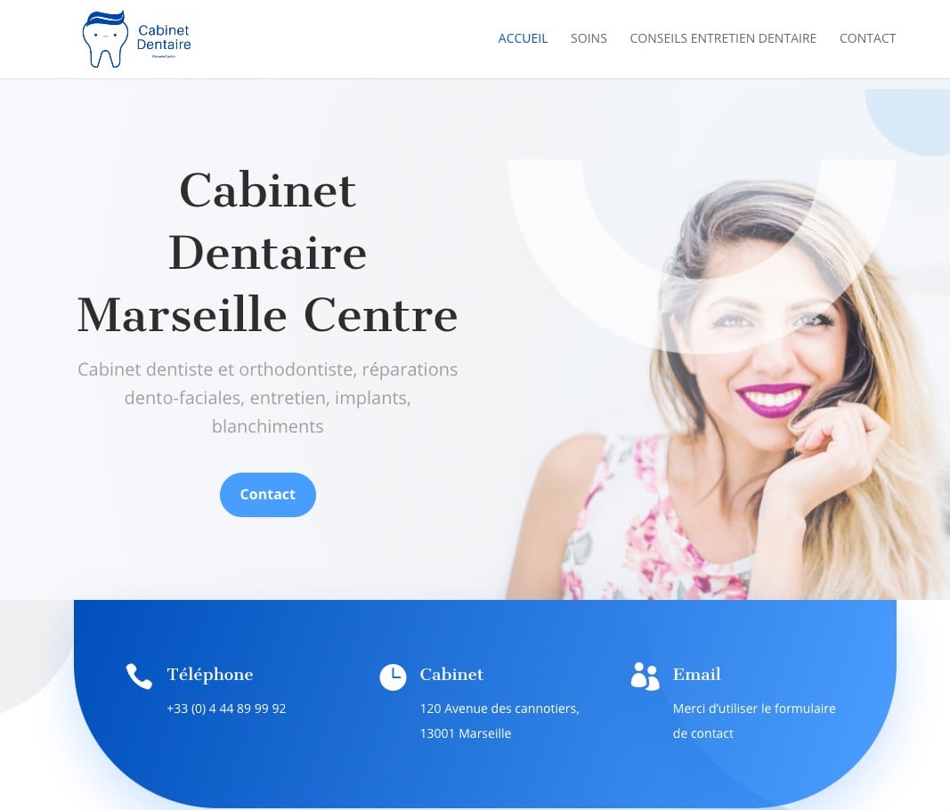 creation site dentiste